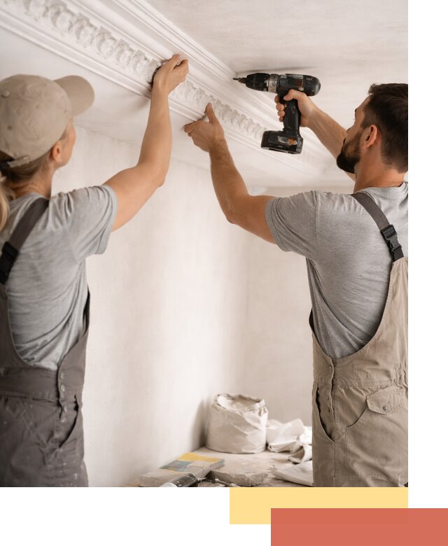 Профессиональный монтаж лепнины на потолок в Домодедово