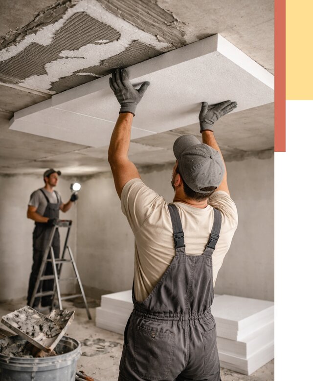 Утепление потолка пенопластом в Домодедово от 4737 руб/м2 — недорого и быстро | ОТДЕЛОЧНИК-Дмд