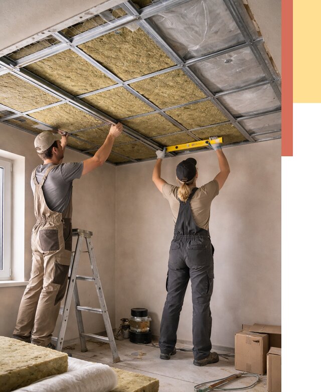 Шумоизоляция потолка в Домодедово от 1316 руб. под ключ — услуги ОТДЕЛОЧНИК-Дмд